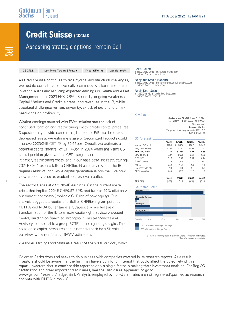 Credit Suisse (CSGN.S)_ Assessing strategic options; remain Sell(1)Credit Suisse (CSGN.S)_ Assessing strategic options; remain Sell(1)_1.png